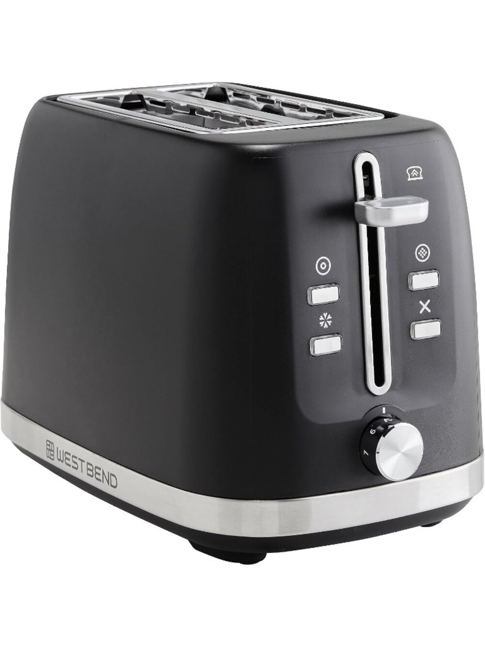 2-Slice Black Browning Levels Bagel Defrost Settings Anti-Jam Tray Toaster